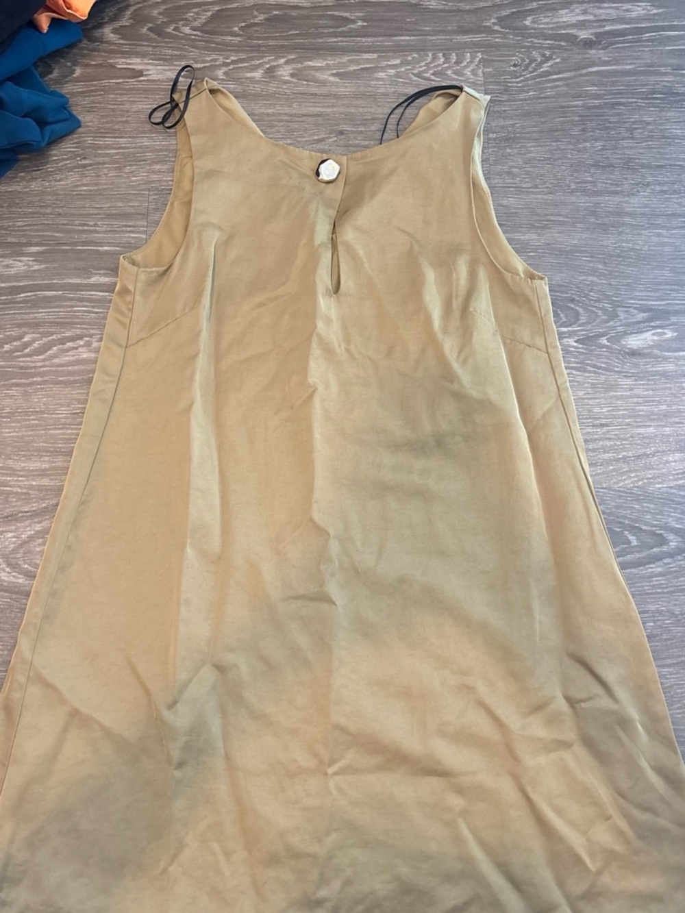 Sage green mini Dress with Button Detail
